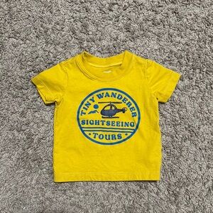 Carter's Yellow Tee with Blue Graphic